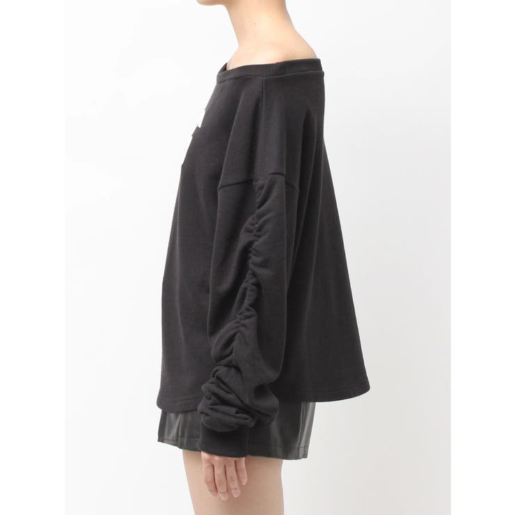 アームギャザーSymmetry GYDAオフショルスウェットトップス | GYDA | 詳細画像15 