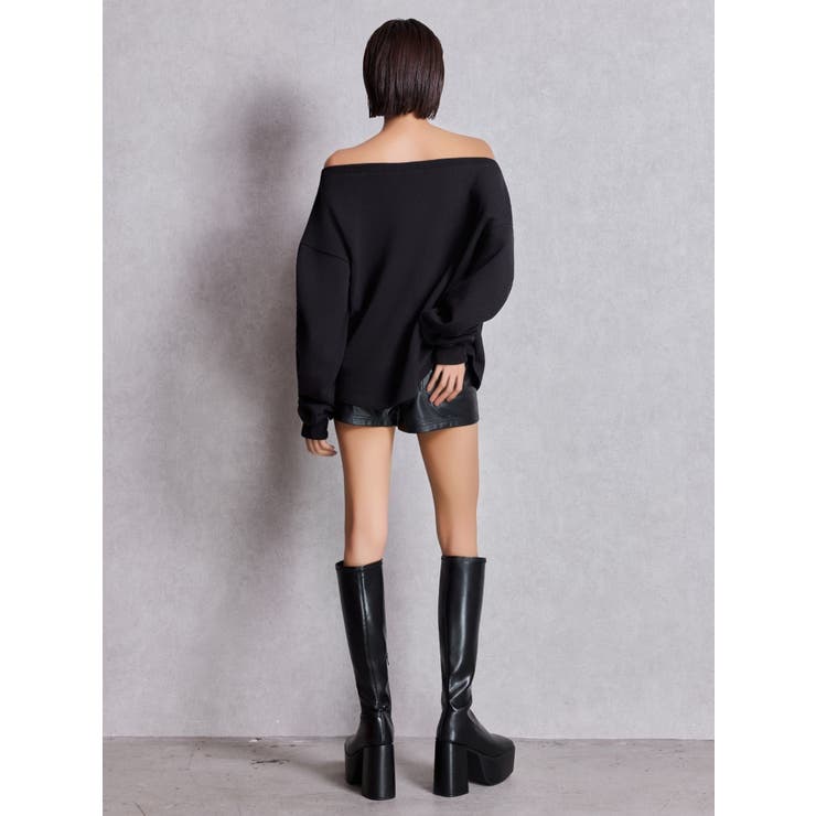 アームギャザーSymmetry GYDAオフショルスウェットトップス | GYDA | 詳細画像5 