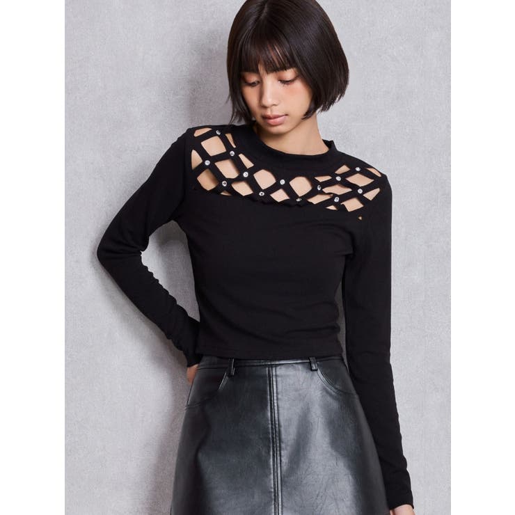 latticeカット bijouトップス | GYDA | 詳細画像3 