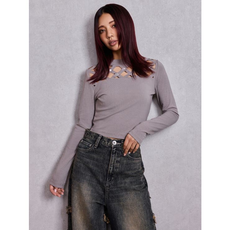 latticeカット bijouトップス | GYDA | 詳細画像8 