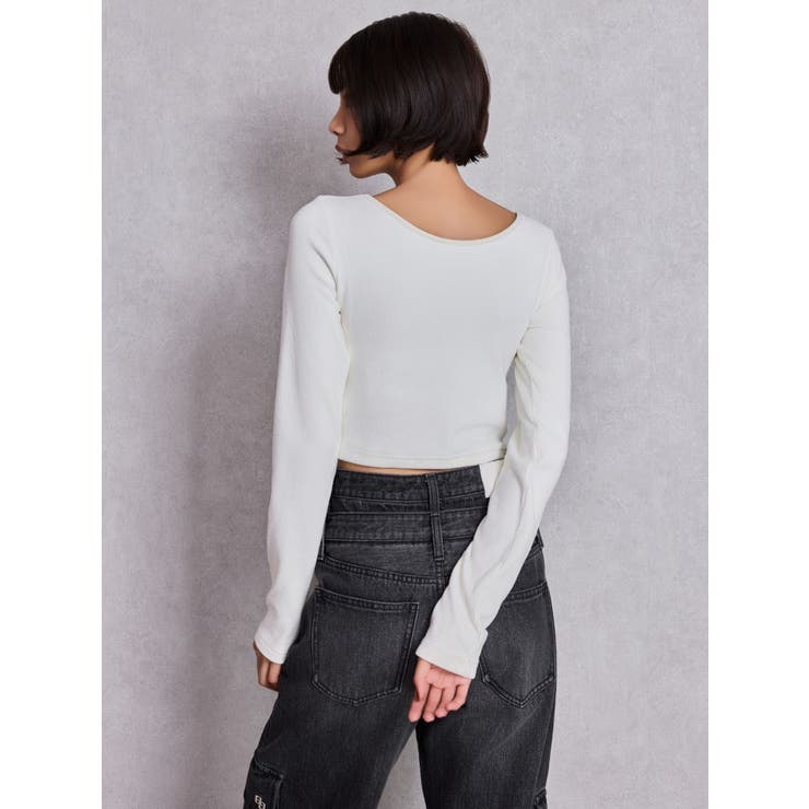 2WAYレースアップラメテレコトップス | GYDA | 詳細画像11 