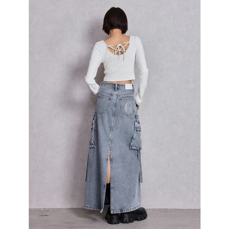 2WAYレースアップラメテレコトップス | GYDA | 詳細画像5 