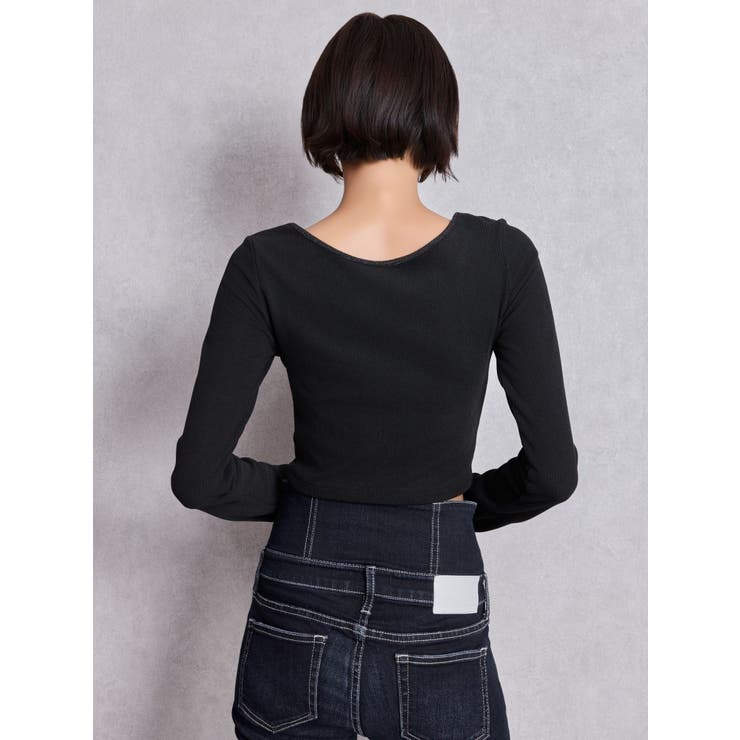 2WAYレースアップラメテレコトップス | GYDA | 詳細画像7 