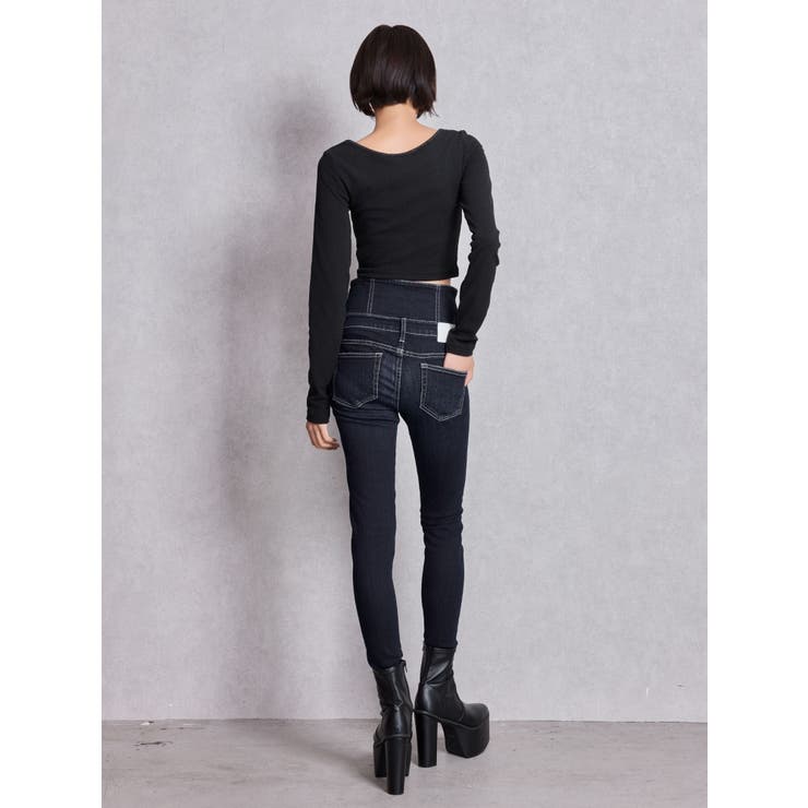 2WAYレースアップラメテレコトップス | GYDA | 詳細画像9 