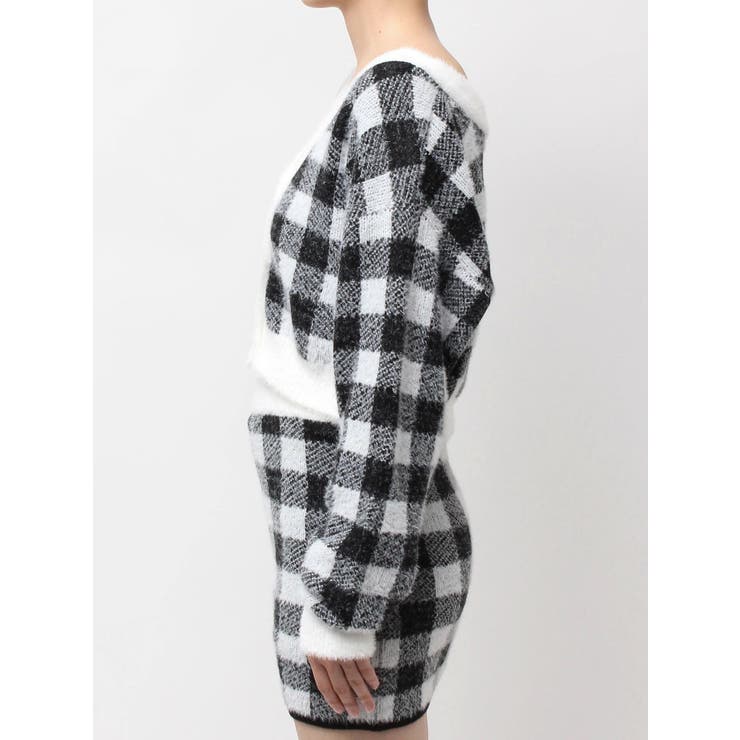 CHECK shaggyニットカーディガン | GYDA | 詳細画像15 