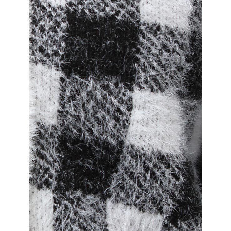 CHECK shaggyニットカーディガン | GYDA | 詳細画像24 