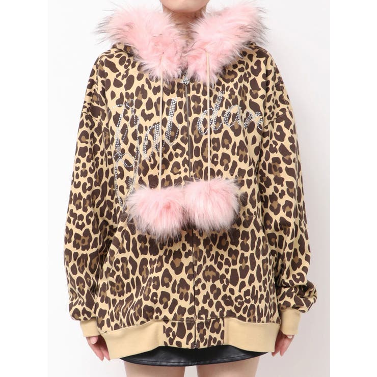 GYDA×GALFY bijou logo leopard BIG パーカー | GYDA | 詳細画像10 