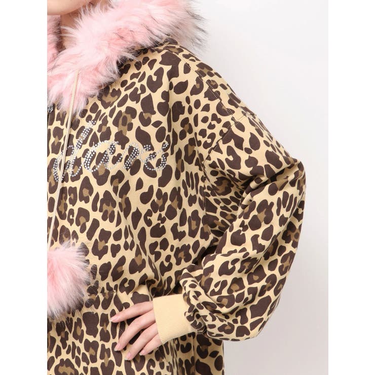 GYDA×GALFY bijou logo leopard BIG パーカー | GYDA | 詳細画像14 
