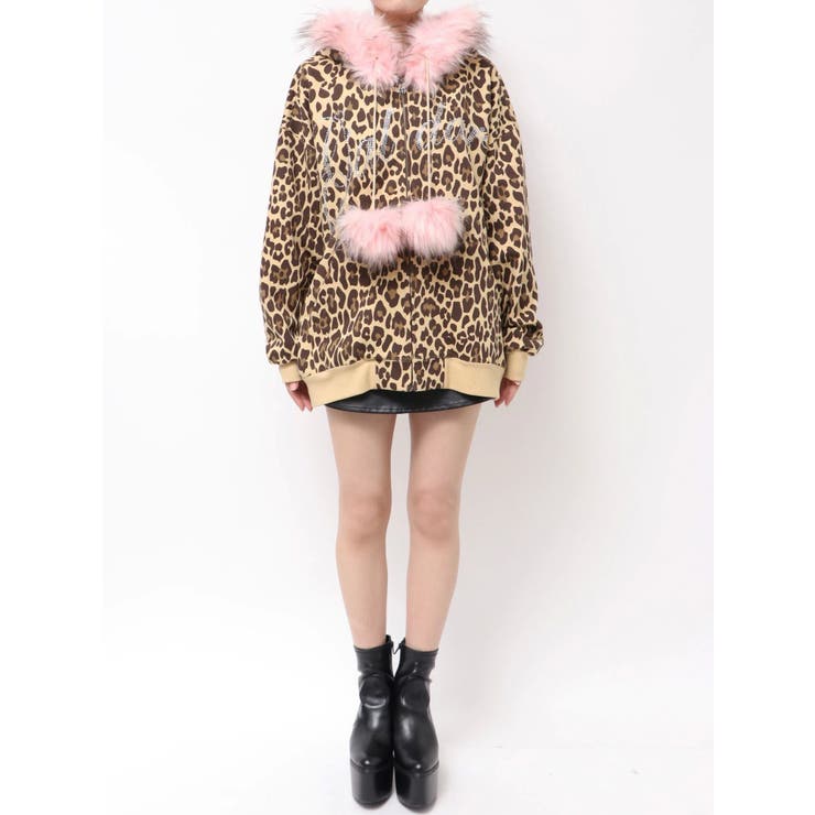GYDA×GALFY bijou logo leopard BIG パーカー | GYDA | 詳細画像19 