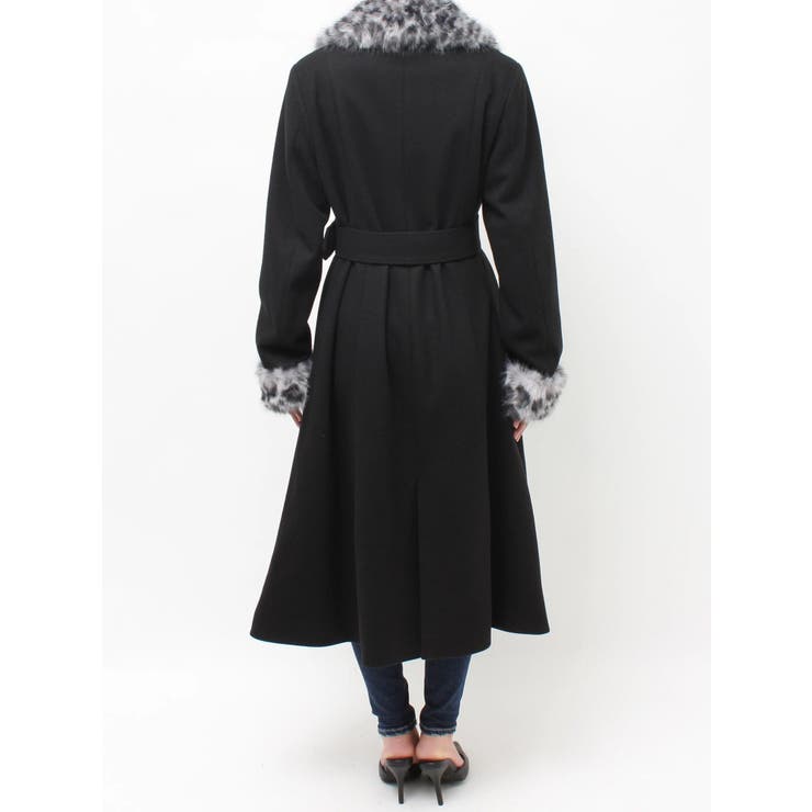 ベルト付タイトエコファーロングコート | GYDA | 詳細画像10 
