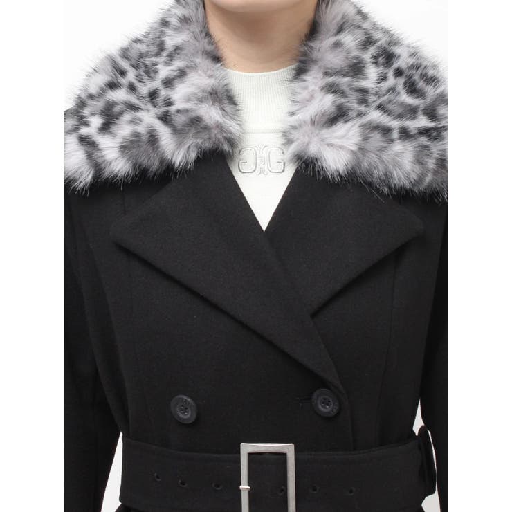 ベルト付タイトエコファーロングコート | GYDA | 詳細画像11 