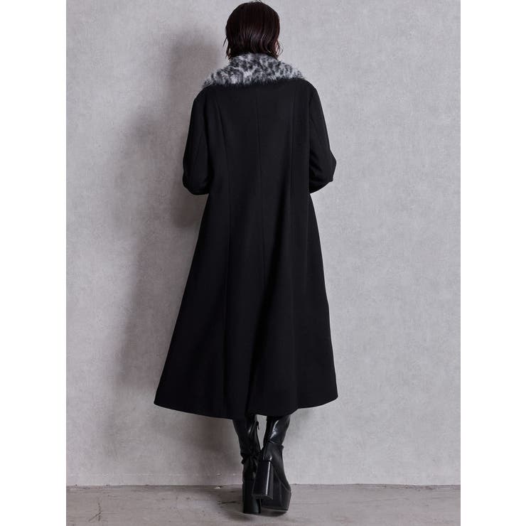 ベルト付タイトエコファーロングコート | GYDA | 詳細画像6 