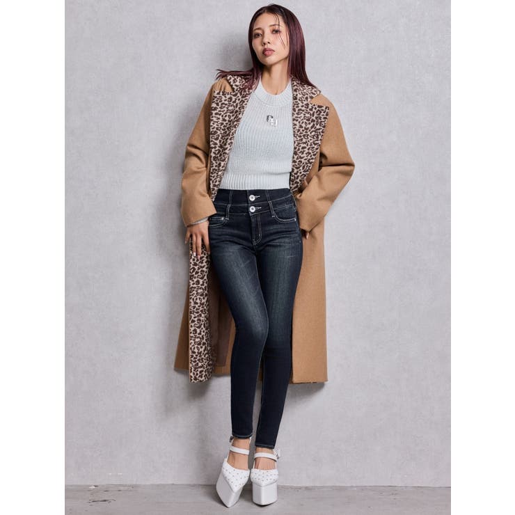 leopard slim longコート | GYDA | 詳細画像9 
