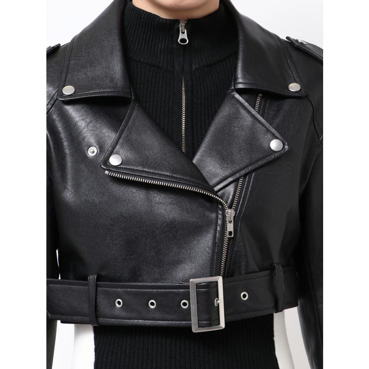 Fake leather shortジャケット | GYDA | 詳細画像14 