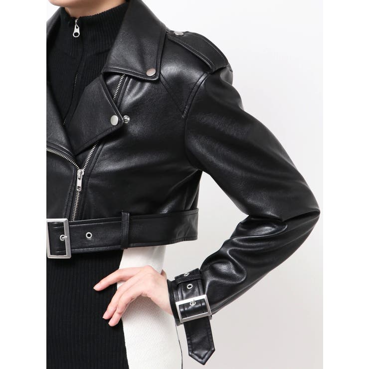Fake leather shortジャケット | GYDA | 詳細画像15 