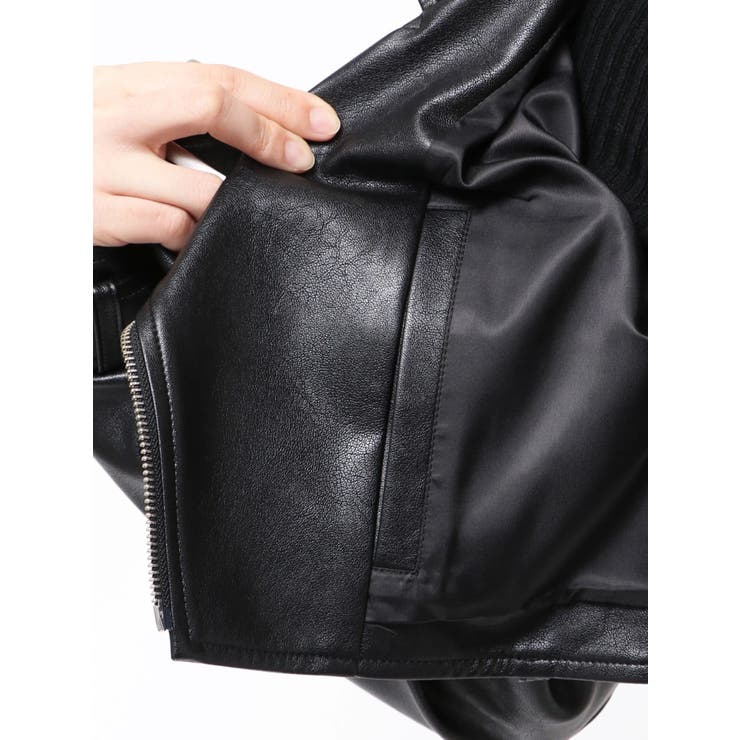 Fake leather shortジャケット | GYDA | 詳細画像17 