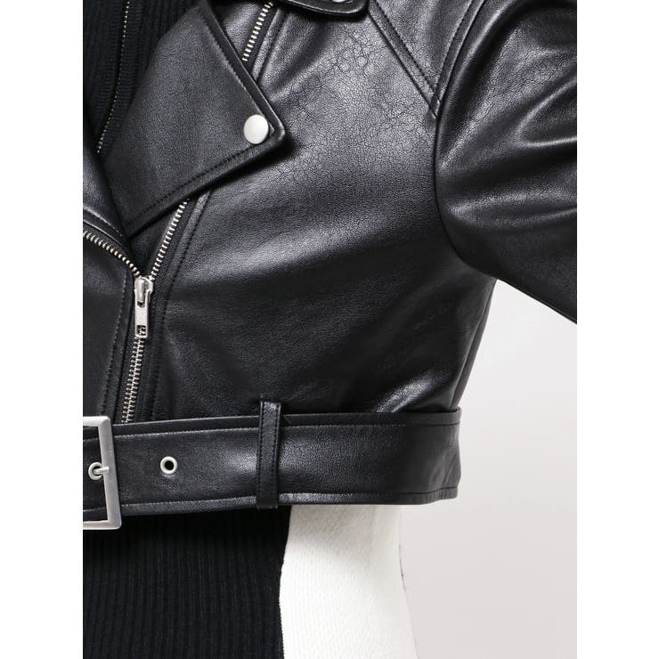 Fake leather shortジャケット | GYDA | 詳細画像18 
