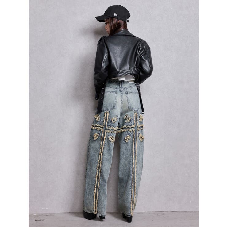 Fake leather shortジャケット | GYDA | 詳細画像6 