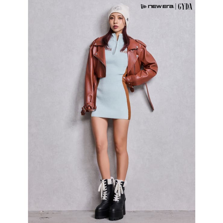 Fake leather shortジャケット | GYDA | 詳細画像9 