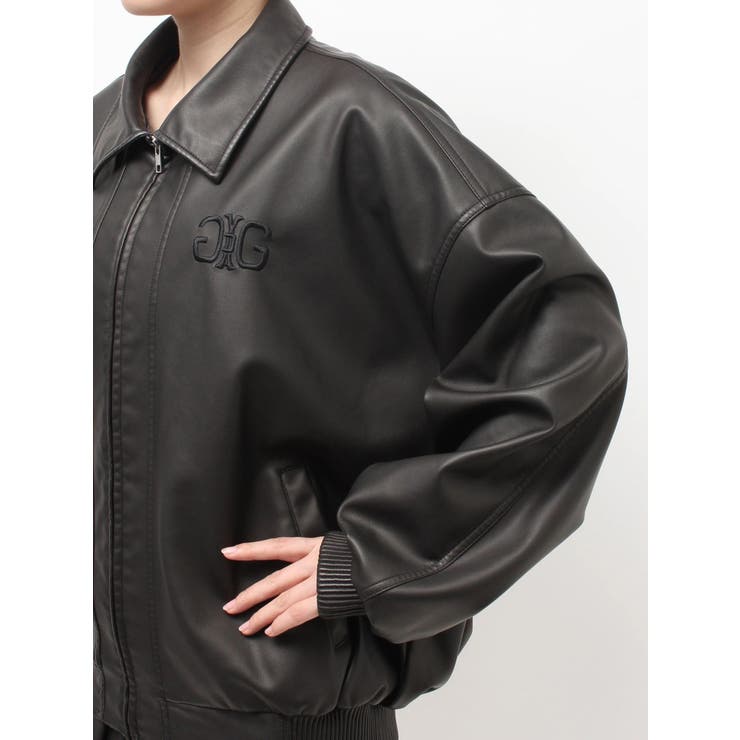 Symmetry GYDA EmbossフェイクレザーBIGブルゾン | GYDA | 詳細画像10 