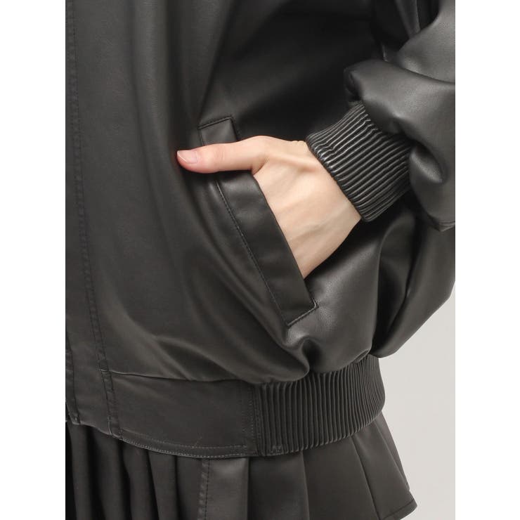 Symmetry GYDA EmbossフェイクレザーBIGブルゾン | GYDA | 詳細画像11 