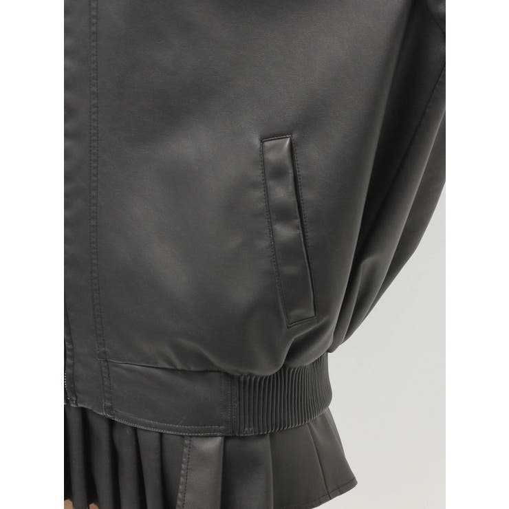 Symmetry GYDA EmbossフェイクレザーBIGブルゾン | GYDA | 詳細画像13 