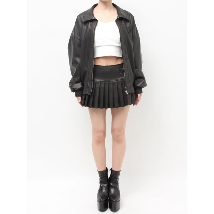 Symmetry GYDA EmbossフェイクレザーBIGブルゾン | GYDA | 詳細画像15 