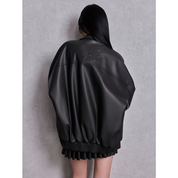 Symmetry GYDA EmbossフェイクレザーBIGブルゾン | GYDA | 詳細画像3 