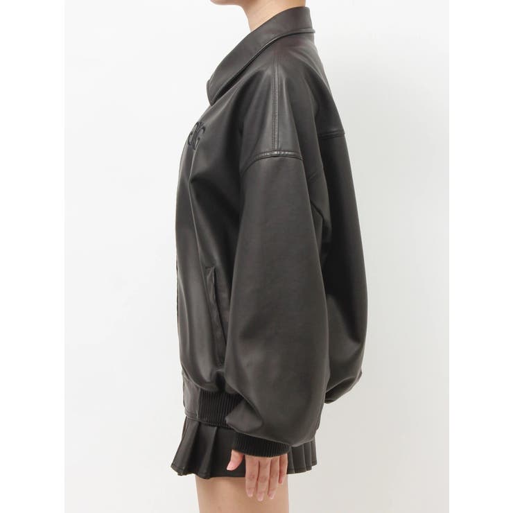 Symmetry GYDA EmbossフェイクレザーBIGブルゾン | GYDA | 詳細画像7 