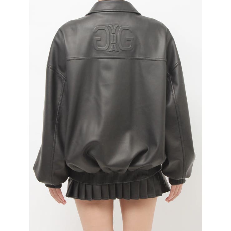 Symmetry GYDA EmbossフェイクレザーBIGブルゾン | GYDA | 詳細画像8 