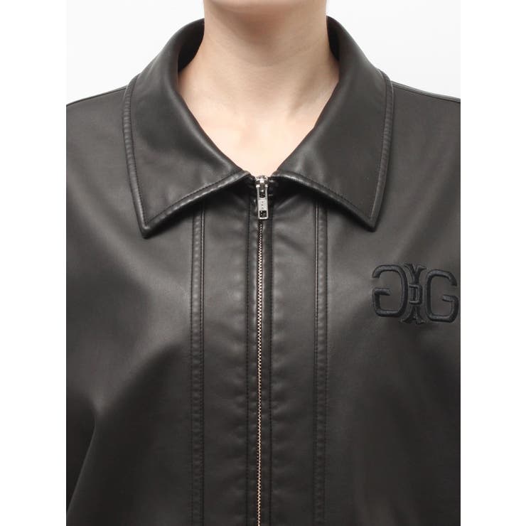 Symmetry GYDA EmbossフェイクレザーBIGブルゾン | GYDA | 詳細画像9 