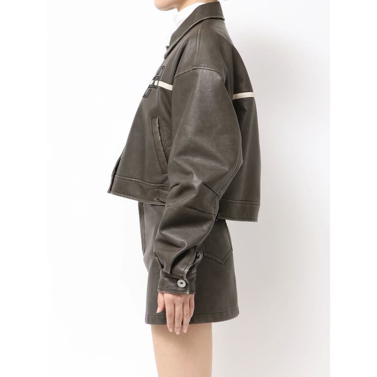 GGラインFake Leatherブルゾン | GYDA | 詳細画像12 