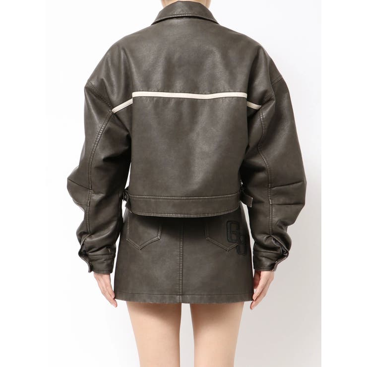 GGラインFake Leatherブルゾン | GYDA | 詳細画像13 
