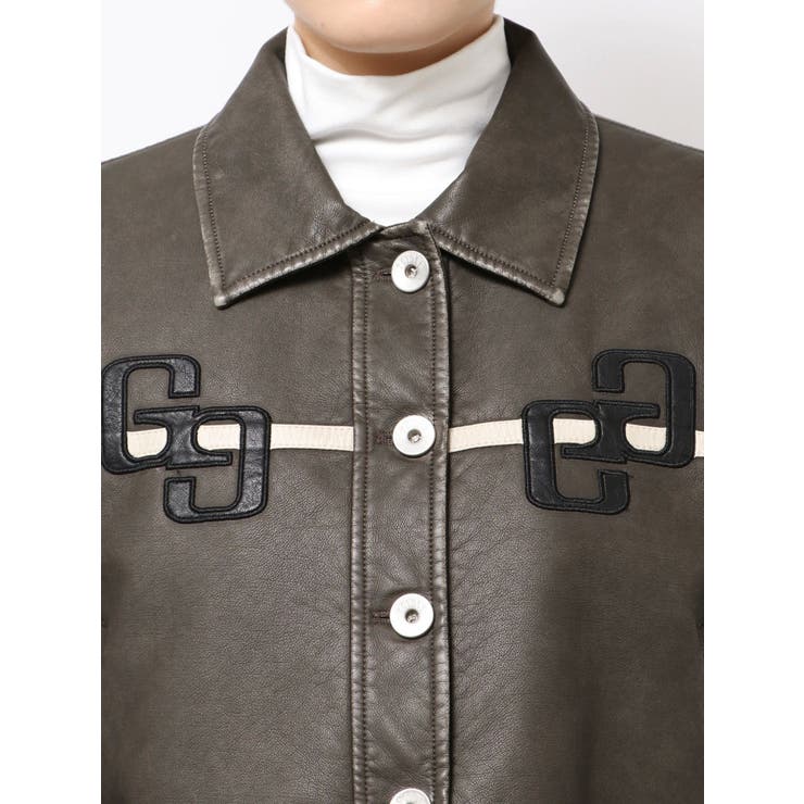GGラインFake Leatherブルゾン | GYDA | 詳細画像14 