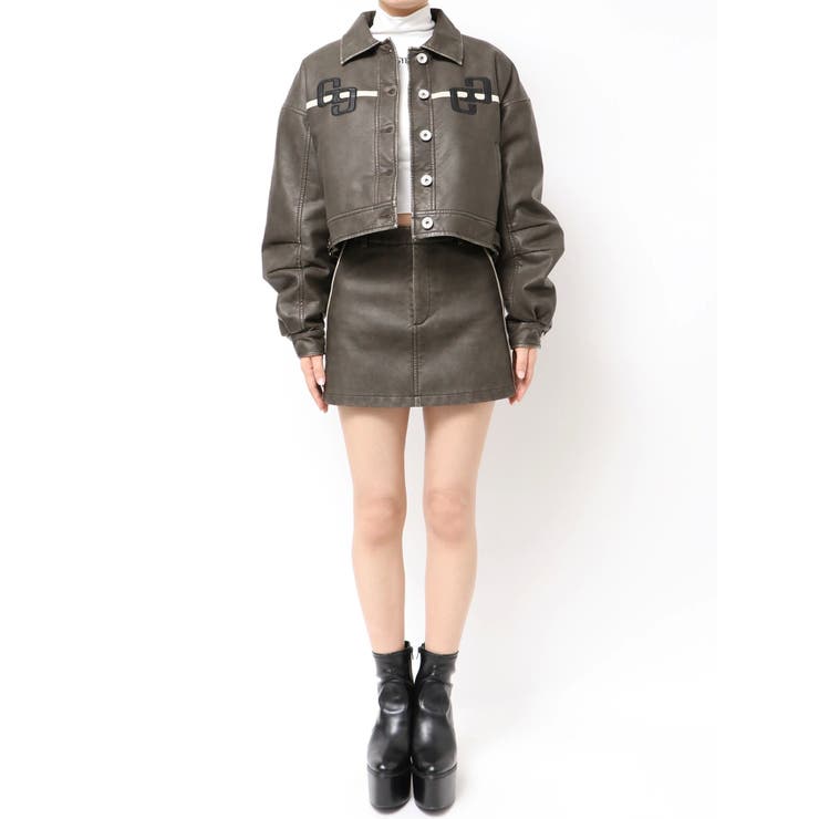 GGラインFake Leatherブルゾン | GYDA | 詳細画像20 