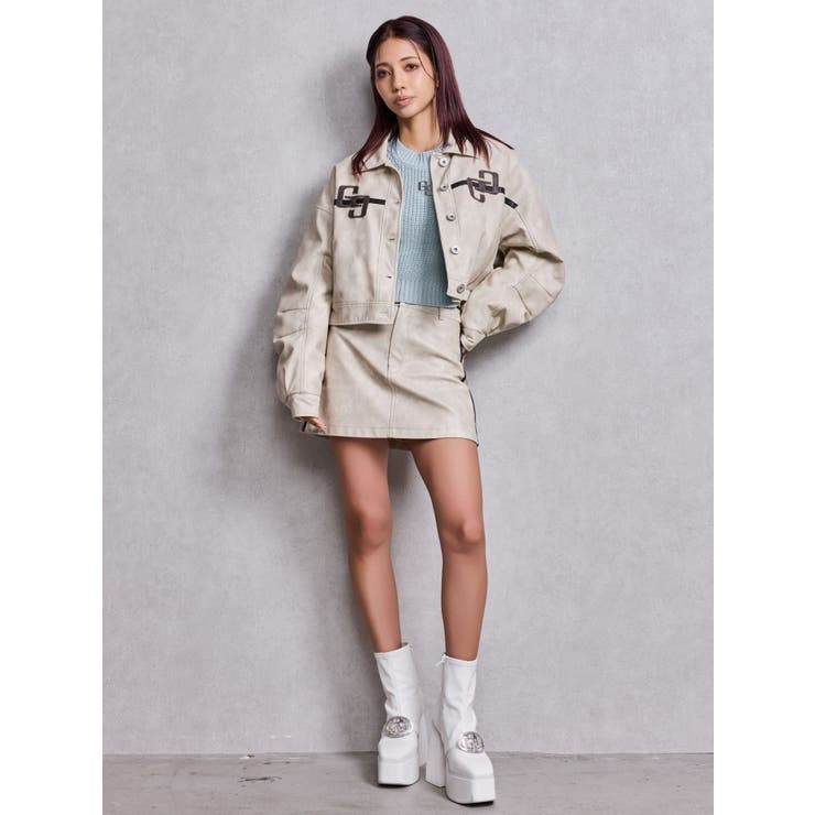 GGラインFake Leatherブルゾン | GYDA | 詳細画像9 