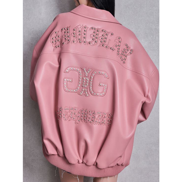 bijou Symmetry GYDAフェイクレザーBIGブルゾン | GYDA | 詳細画像1 