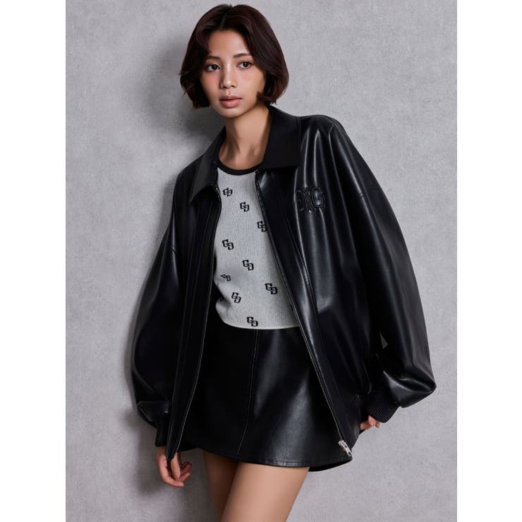 bijou Symmetry GYDAフェイクレザーBIGブルゾン | GYDA | 詳細画像12 