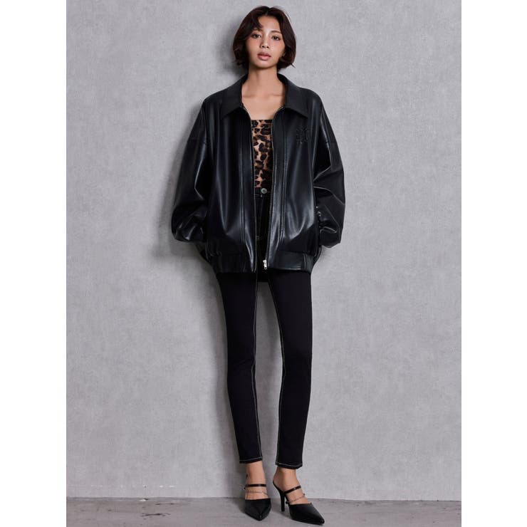 bijou Symmetry GYDAフェイクレザーBIGブルゾン | GYDA | 詳細画像16 