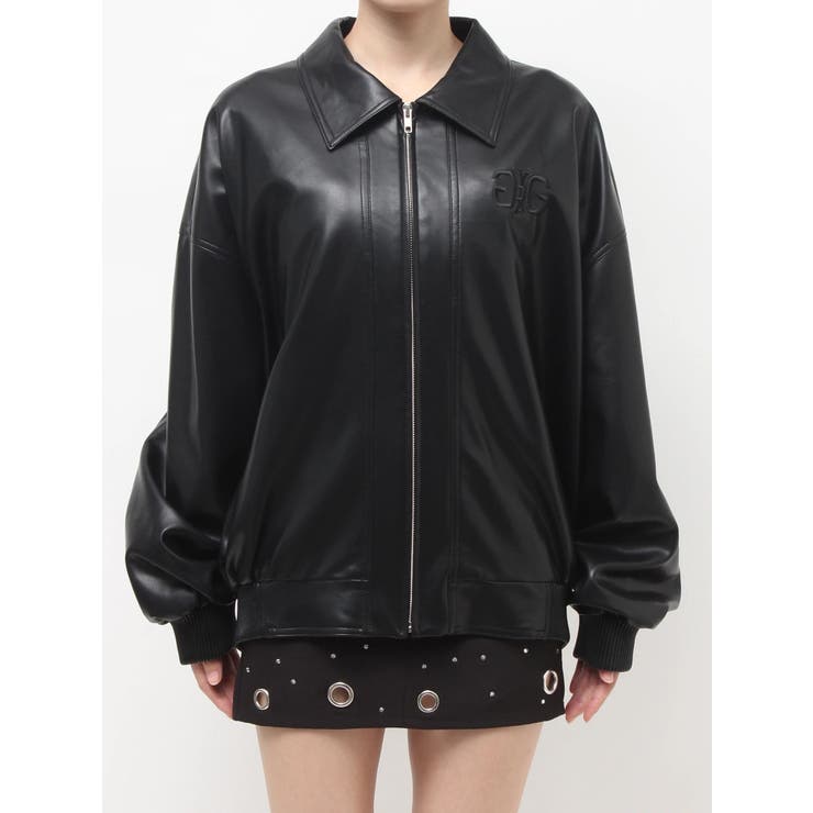 bijou Symmetry GYDAフェイクレザーBIGブルゾン | GYDA | 詳細画像21 