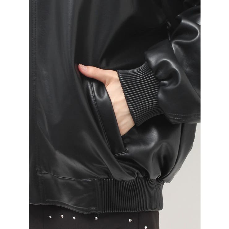 bijou Symmetry GYDAフェイクレザーBIGブルゾン | GYDA | 詳細画像26 