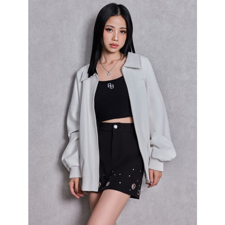 bijou Symmetry GYDAフェイクレザーBIGブルゾン | GYDA | 詳細画像7 