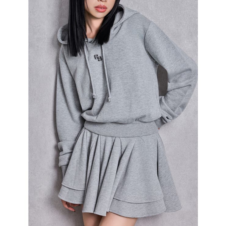 グレー | GGプレートドッキングフレアスウェットワンピース | GYDA