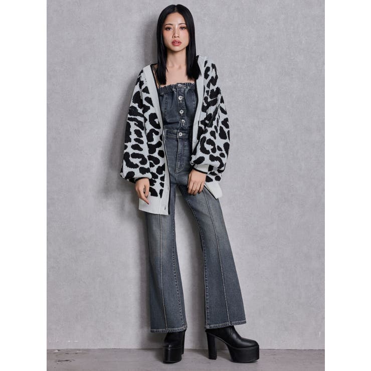 BACKリボンデニムロンパース | GYDA | 詳細画像21 