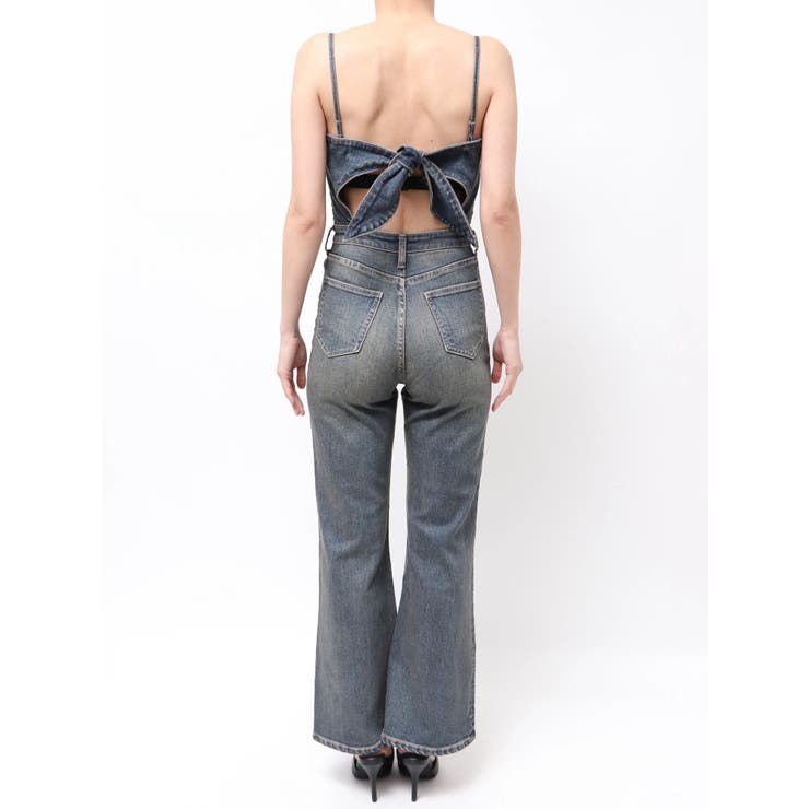 BACKリボンデニムロンパース | GYDA | 詳細画像24 