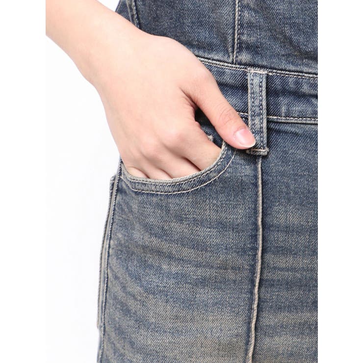 BACKリボンデニムロンパース | GYDA | 詳細画像27 