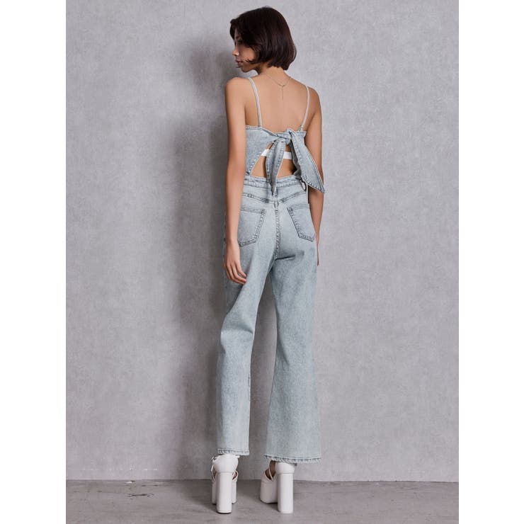 BACKリボンデニムロンパース | GYDA | 詳細画像6 