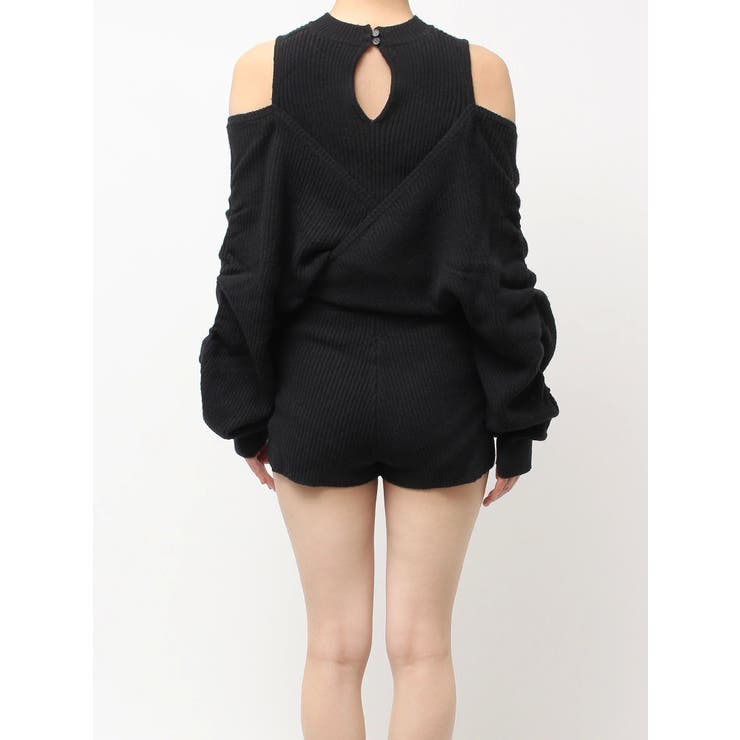 アームギャザーレイヤードニットロンパース | GYDA | 詳細画像18 