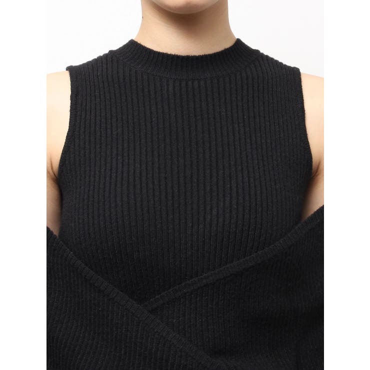 アームギャザーレイヤードニットロンパース | GYDA | 詳細画像19 