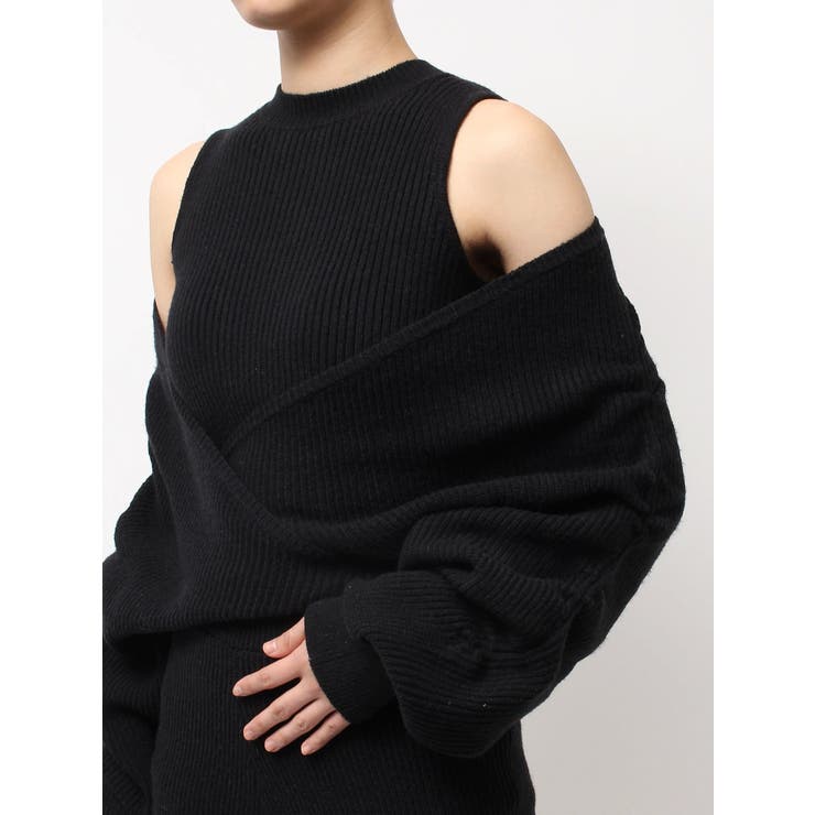 アームギャザーレイヤードニットロンパース | GYDA | 詳細画像20 